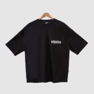 تیشرت آستین کوتاه مدل VISION مشکی برند کیامورس kyamors l