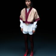جلیقه گلبهی زرشکی مدل کیمونو برند زی
